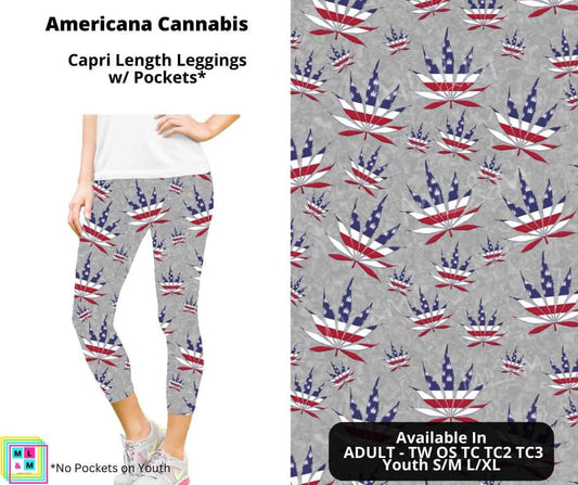 Americana Cannabis Capri Length w/ Pockets