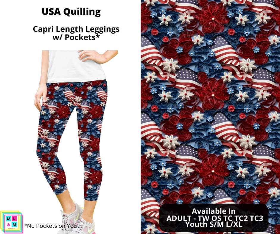 USA Quilling Capri Length w/ Pockets