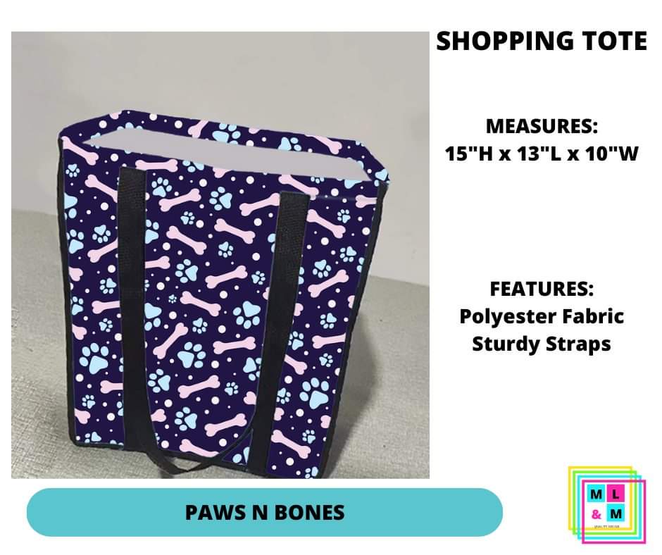 Paws n Bones Shopping Tote