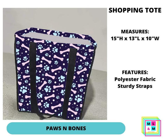 Paws n Bones Shopping Tote