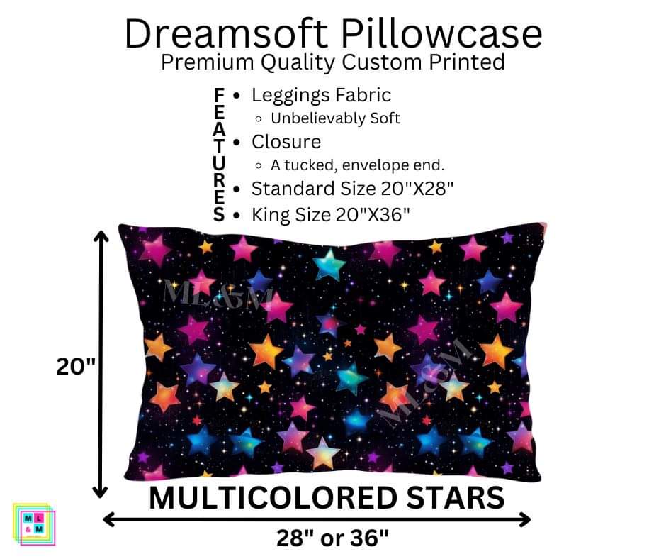 Multicolored Stars Dreamsoft Pillowcase