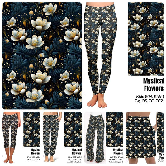 Mystical Floral leggings, capris, and skorts with pockets