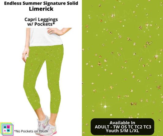 Limerick Capri Length Leggings w/ Pockets