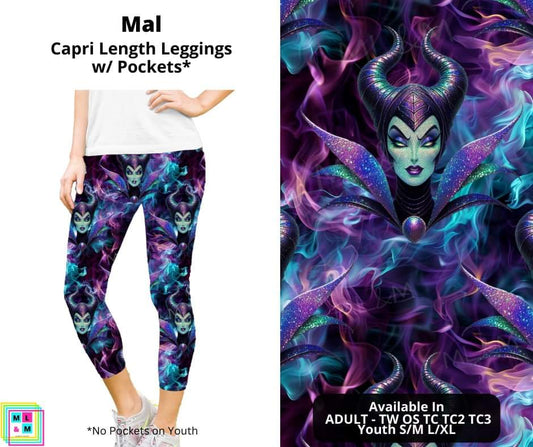 Mal Capri Length Leggings w/ Pockets