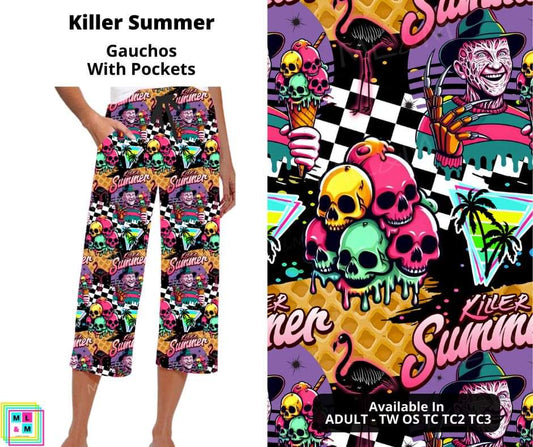 Killer Summer Capri Gauchos