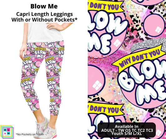 Blow Me Capri Length Leggings w/ Pockets
