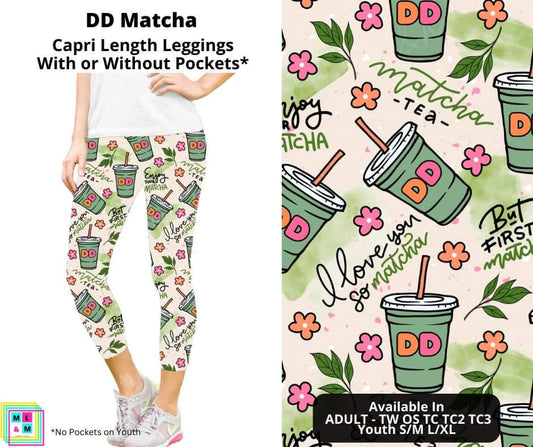 DD Matcha Capri Length Leggings w/ Pockets