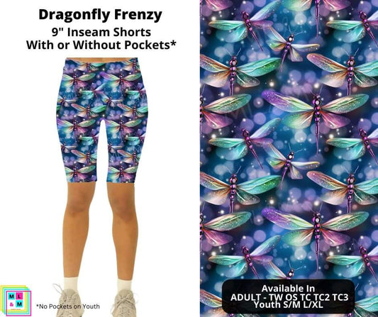 Dragonfly Frenzy Shorts w/ Pockets