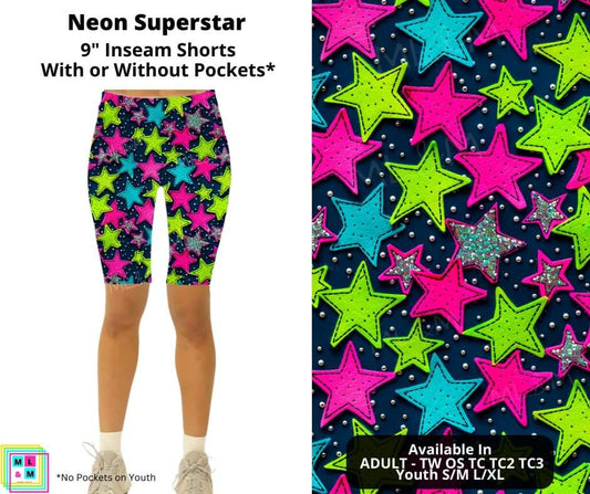 Neon Superstar Shorts w/ Pockets
