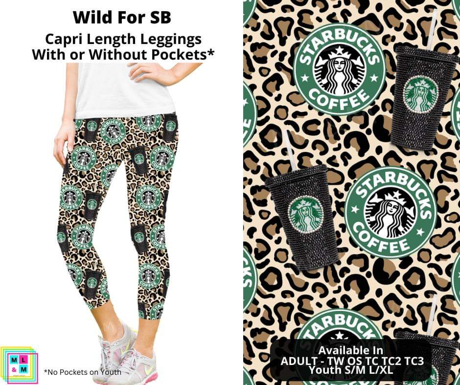 Wild For SB Capri Length Leggings w/ Pockets