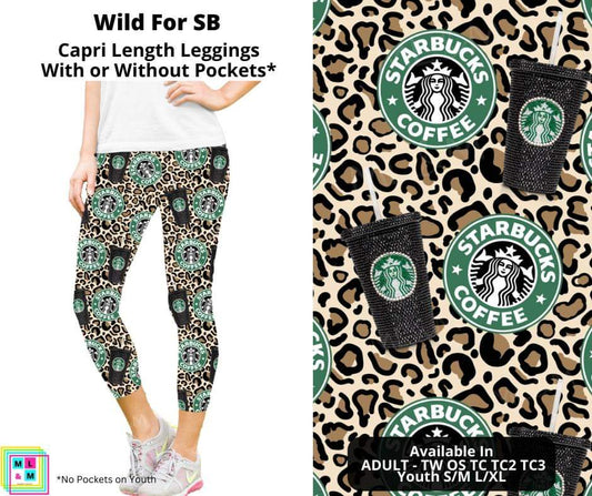 Wild For SB Capri Length Leggings w/ Pockets