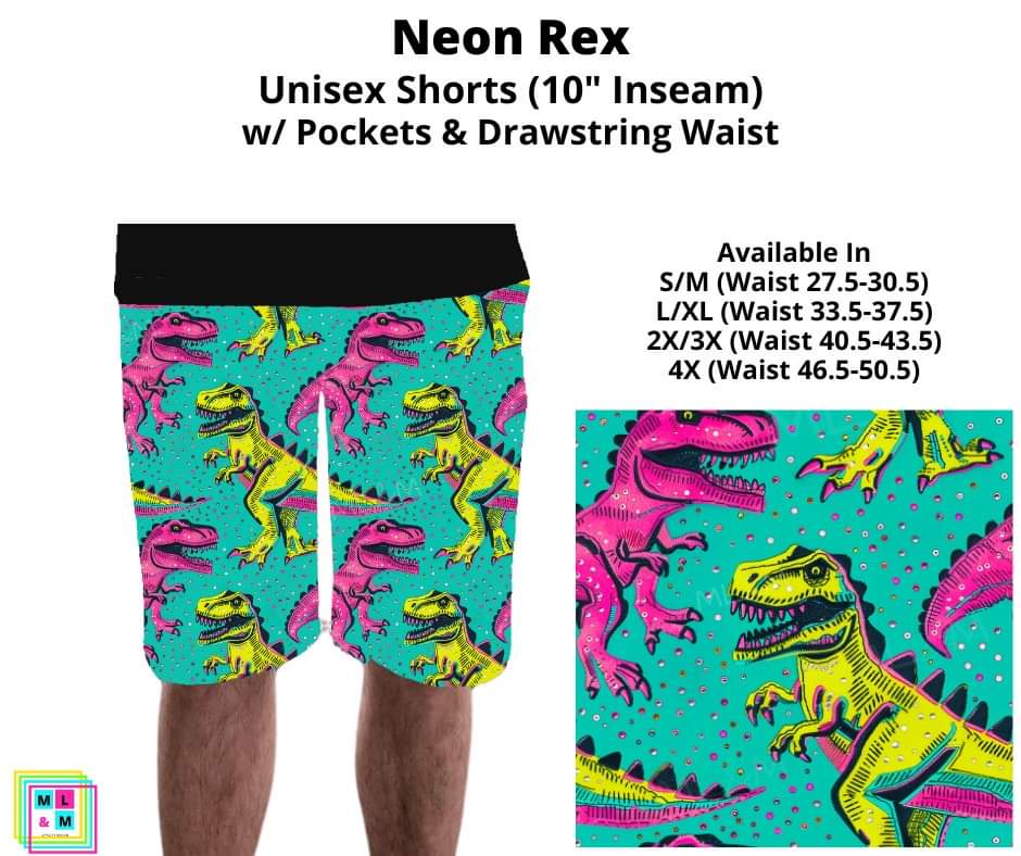 Neon Rex Unisex Shorts