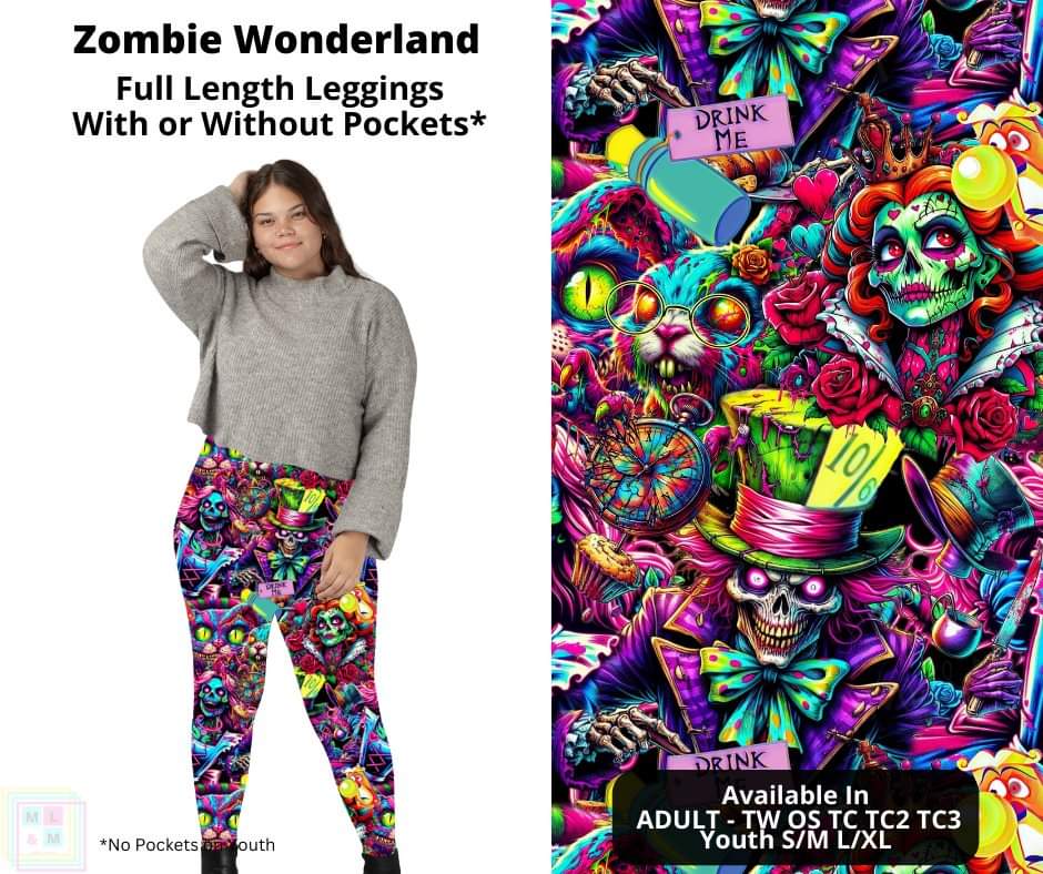Zombie Wonderland Full Length Leggings w/ Pockets