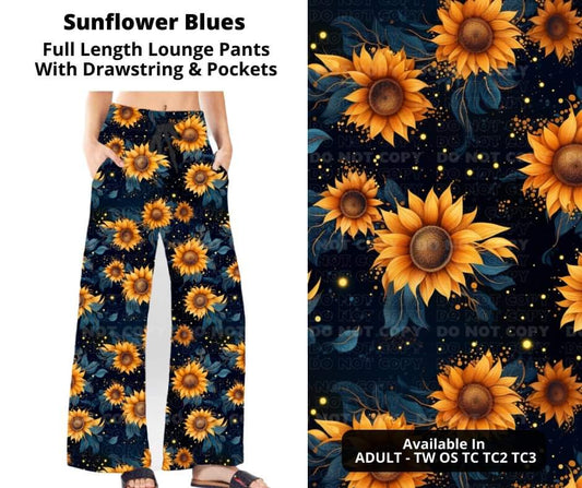 Sunflower Blues Full Length Lounge Pants