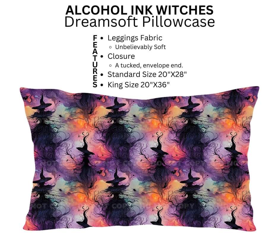 Alcohol Ink Witches Dreamsoft Pillowcase