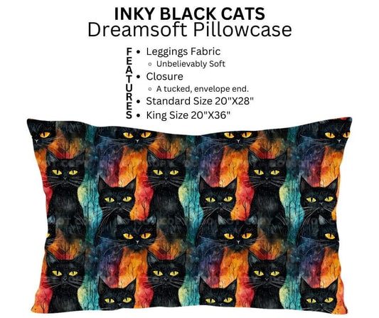 Inky Black Cat Dreamsoft Pillowcase