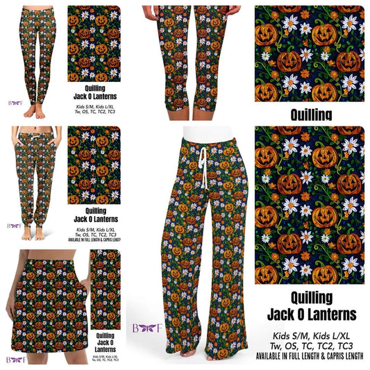 Quilting Jack O Lanterns capris with pockets