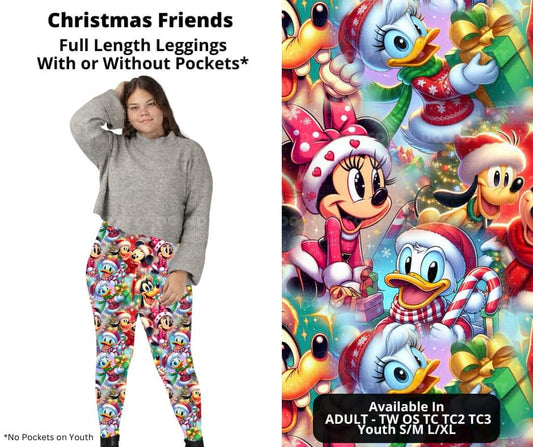 Christmas Friends Full Length Leggings w/ Pockets