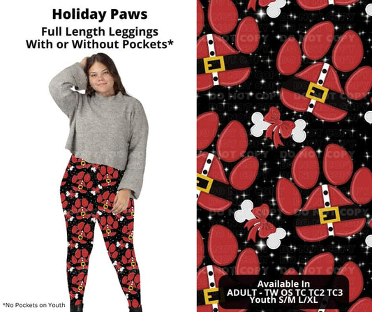 Holiday Paws Full Length Leggings w/ Pockets