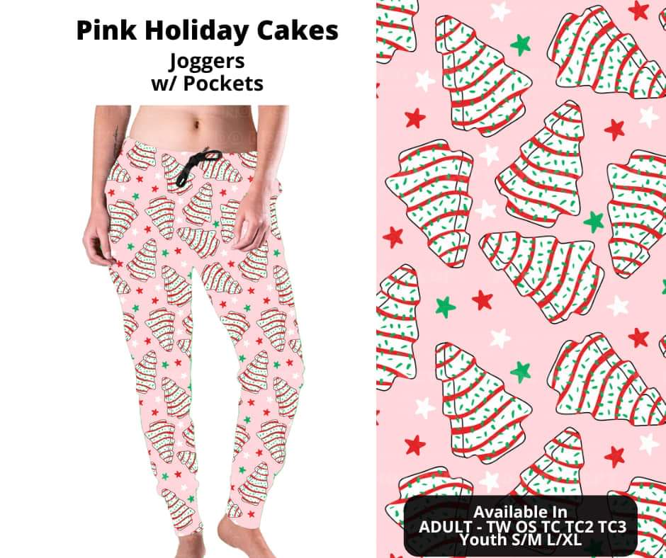 Pink Holiday Cakes Joggers