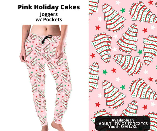 Pink Holiday Cakes Joggers