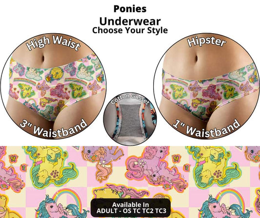 Ponies Hipster & High Waist Underwear