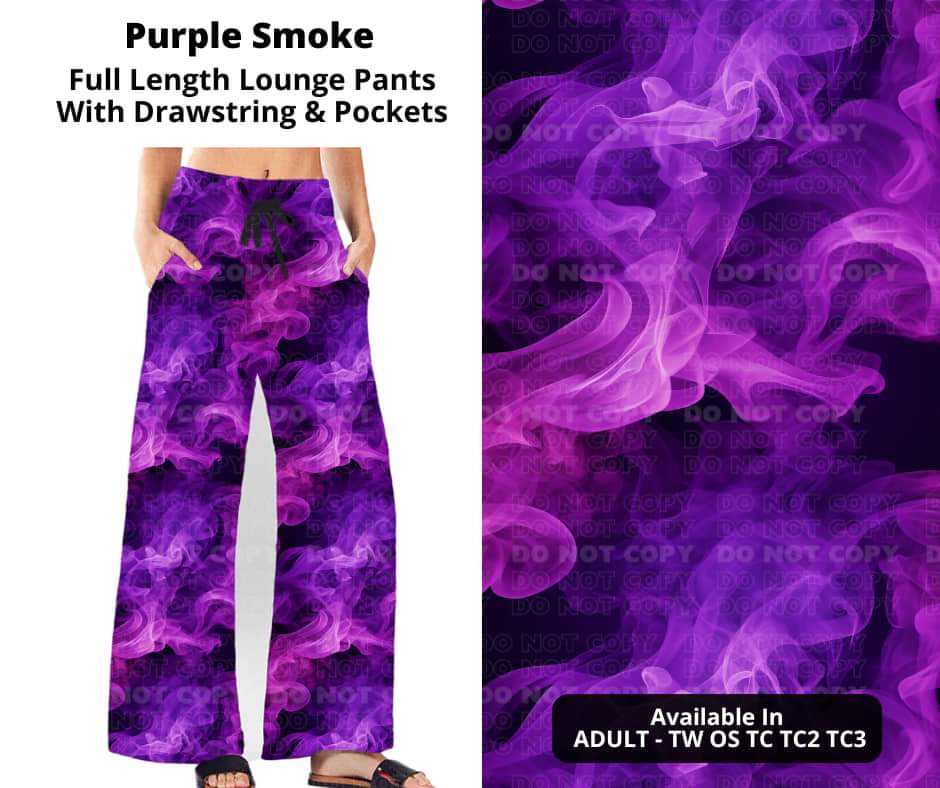 Purple Smoke Full Length Lounge Pants