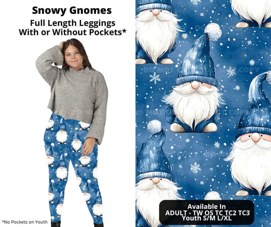 Snowy Gnomes Full Length Leggings w/ Pockets