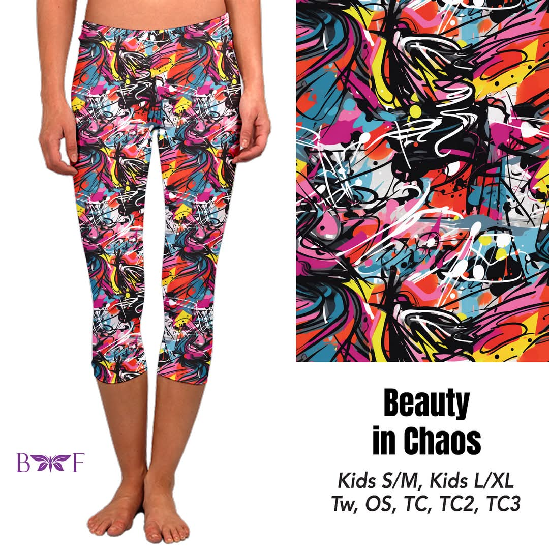 Beauty in Chaos capris with pockets