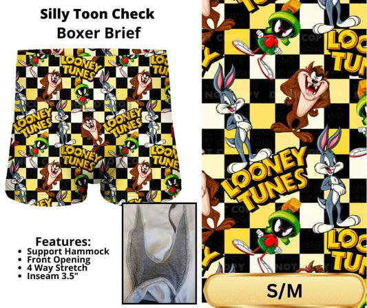 Silly Toon Check Boxer Briefs