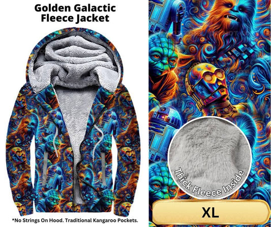 Golden Galactic Fleece Jackets