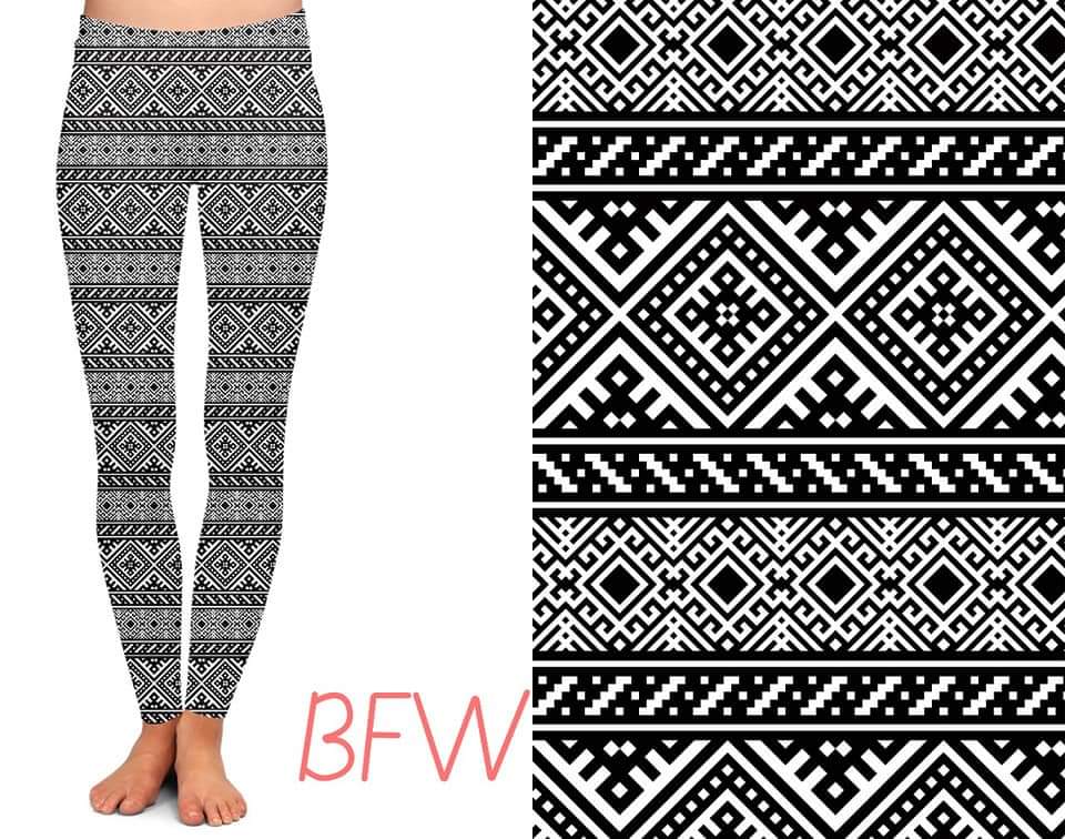 Black and White Aztec with pockets