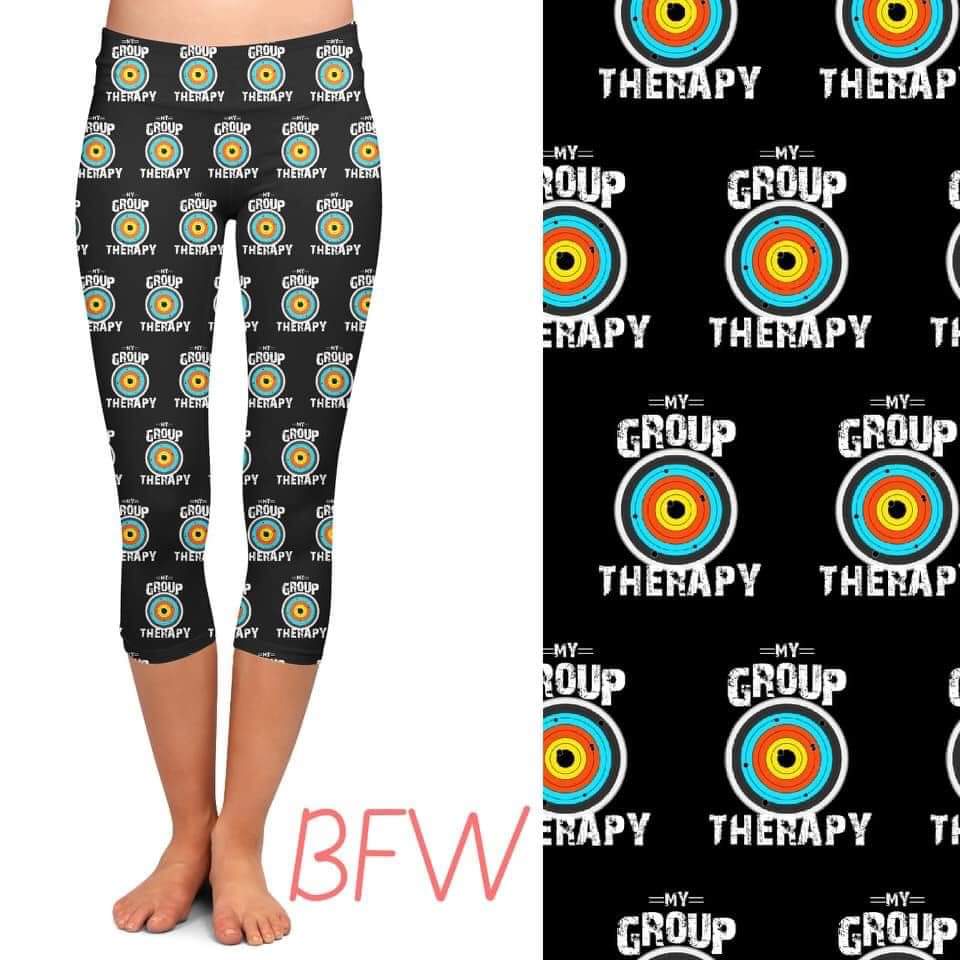 Group Therapy Targets leggings and capris with pockets