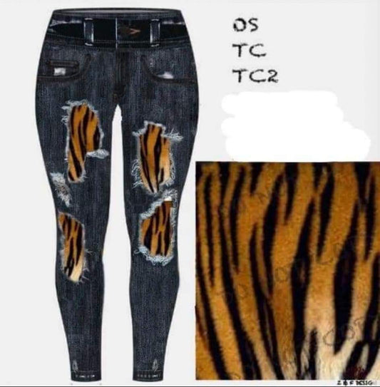 Black Tiger Jeans leggings, capris, and shorts with pockets