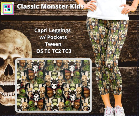 Classic Monster Kids Capris