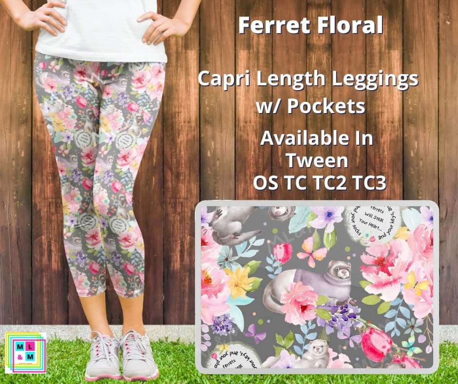 Ferret Floral Capris w/ Pockets by ML&M