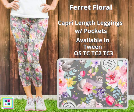 Ferret Floral Capris w/ Pockets by ML&M