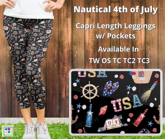 Nautical 4th of July Capris by ML&M