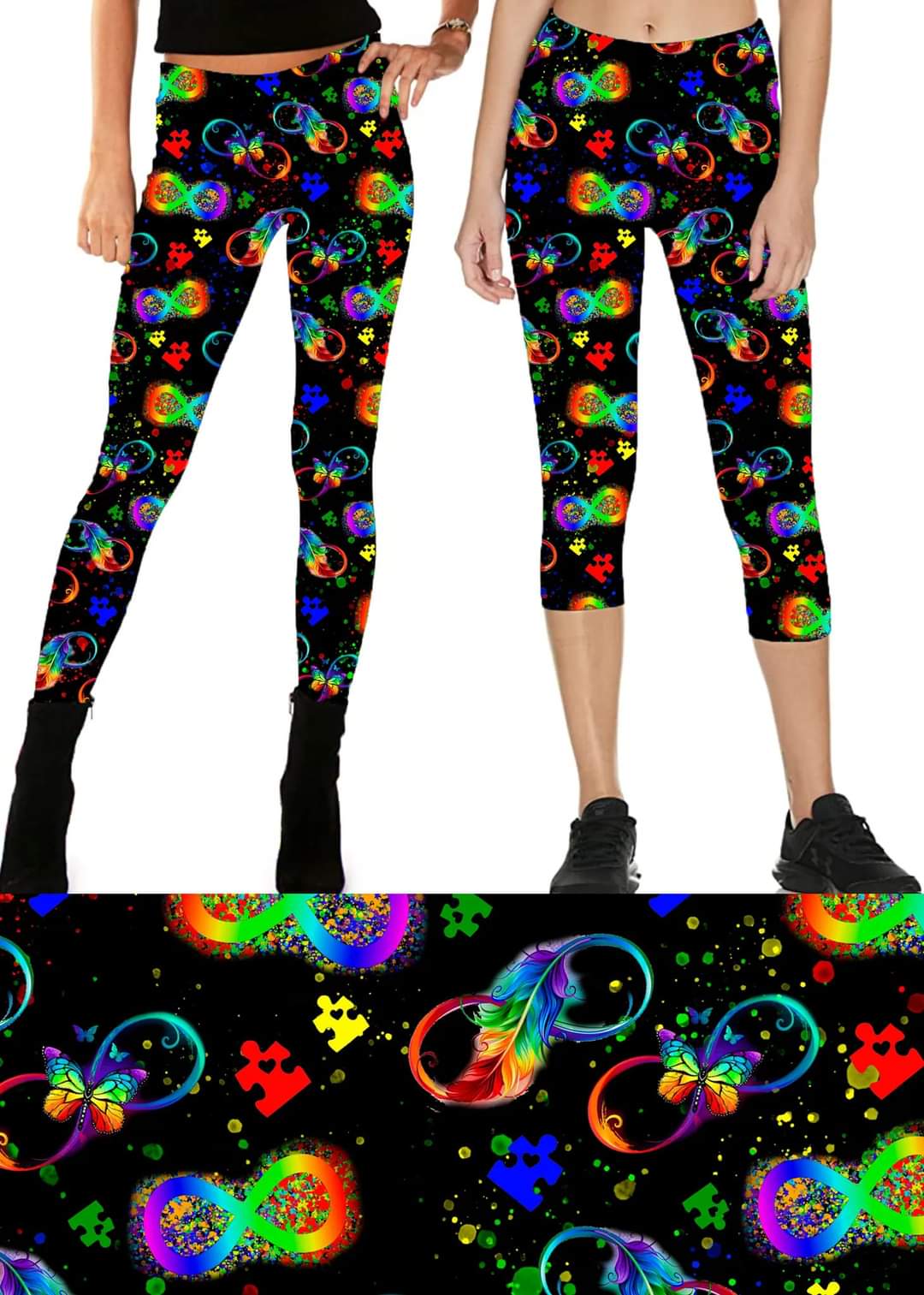 Autism of many colors Capris, Lounge Pants, Joggers and Shorts