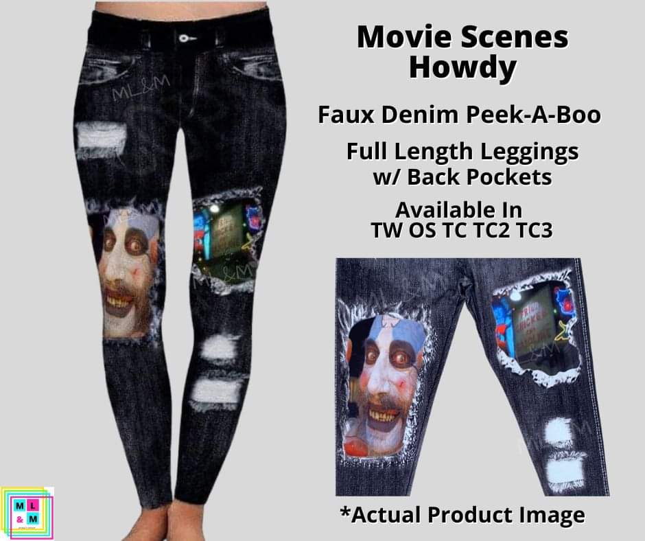 Howdy Faux Denim Full Length