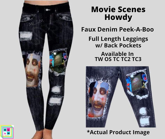 Howdy Faux Denim Full Length