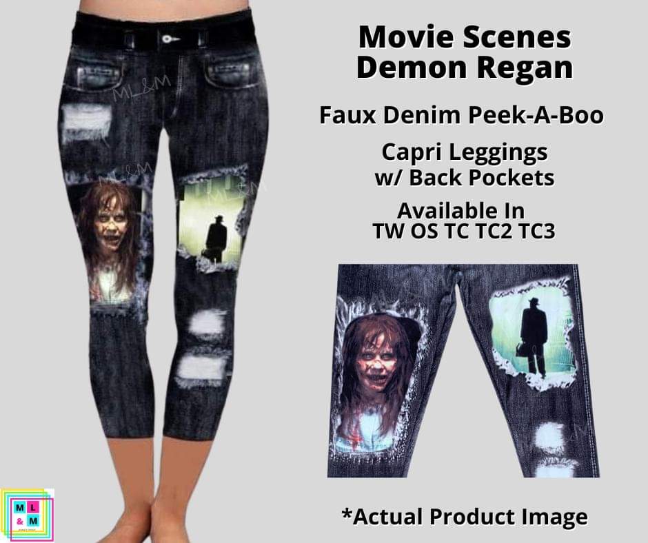 Demon Regan Faux Denim Capris