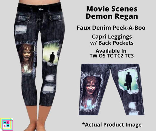 Demon Regan Faux Denim Capris
