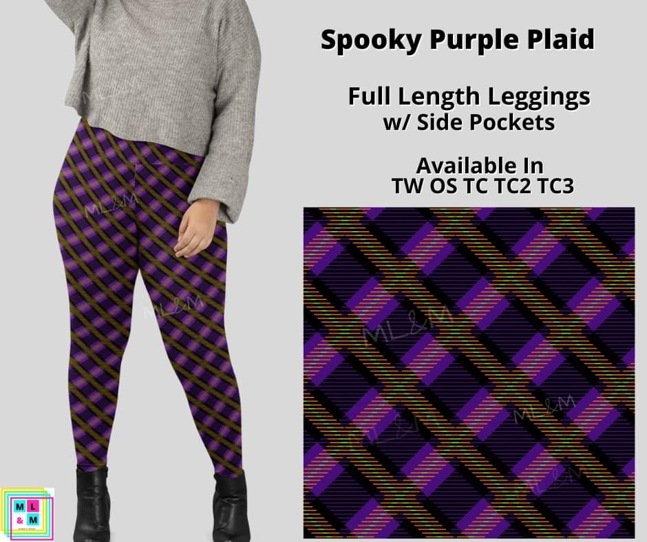 Spooky Purple Plaid Full Length w/ Pockets