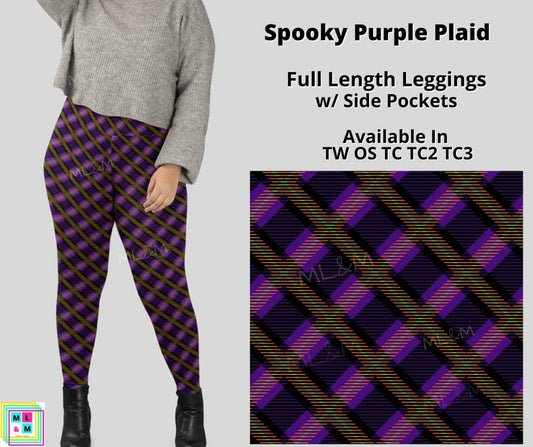 Spooky Purple Plaid Full Length w/ Pockets