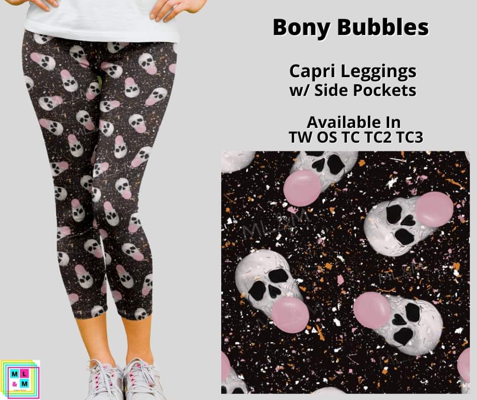 Bony Bubbles Capri Leggings w/ Pockets