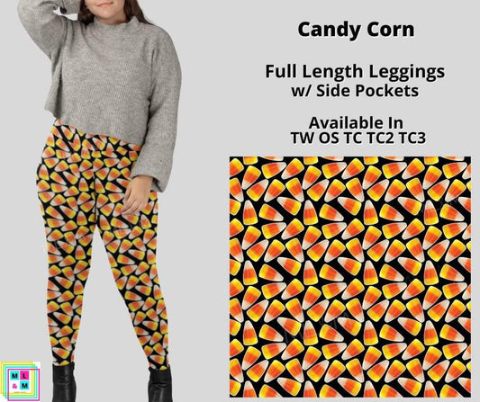 Candy Corn Full Length Leggings w/ Pockets