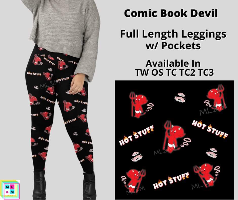 Comic Book Devil Full Length w/ Pockets