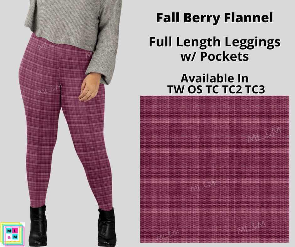 Fall Berry Flannel Full Length w/ Pockets