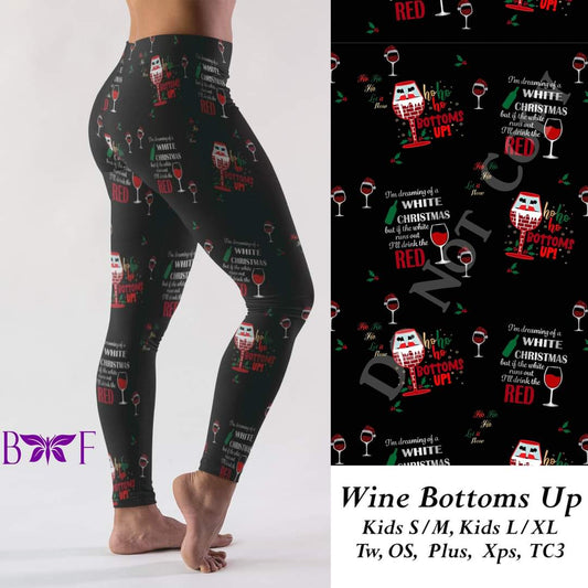 Wine Bottoms Up leggings